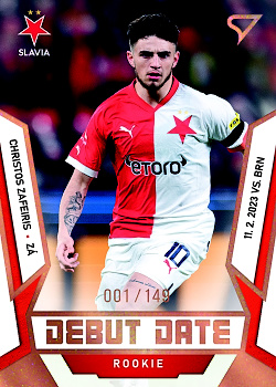 Christos Zafeiris Slavia Praha SportZoo FORTUNA:LIGA 2022/23 2. serie Debut Date Rookie /149 #DR-04